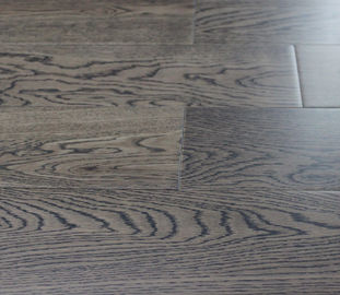 Russian White Oak Engineered Wood Flooring, dark gray color with smooth surface