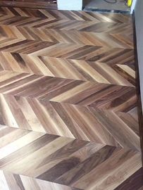 Chevron in  American Walnut Engineered Wood Flooring, C grade and natural lacquered