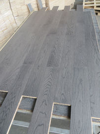 Dark Grey Oak Engineered wood Flooring, Prime AB Grade &amp; Brushed Finishing