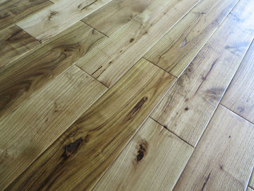 asian teak solid hardwood flooring--natural color and distressed finishing