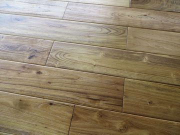 asian teak solid hardwood flooring--natural color and distressed finishing