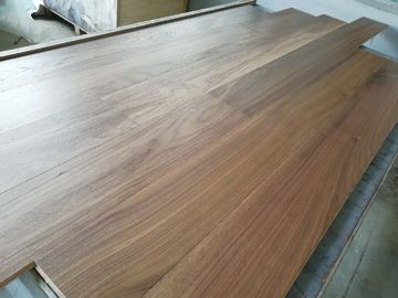 brushed American Walnut wide plank engineered hardwood flooring, natural color