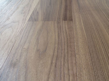 brushed American Walnut wide plank engineered hardwood flooring, natural color