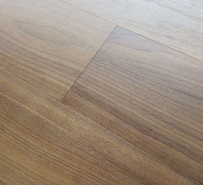 brushed American Walnut wide plank engineered hardwood flooring, natural color