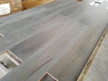 Grey Washed European Oak Wide Plank Paruet Flooring, Character ABCD Grade