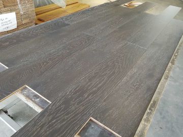 Grey Washed European Oak Wide Plank Paruet Flooring, Character ABCD Grade