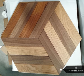 Hexagon wood engineered parquet flooring with different styles and mixed woods