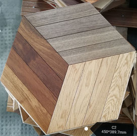 Hexagon wood engineered parquet flooring with different styles and mixed woods