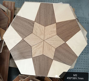 Hexagon wood engineered parquet flooring with different styles and mixed woods