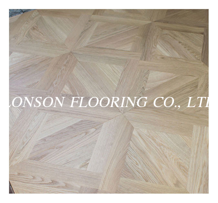 Bespoke Pattern Oak Versailles Engineered Flooring, No Bevel, Natural Vanished