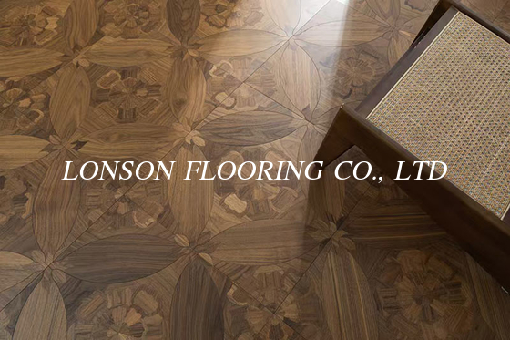 Noble Pattern Walnut Panel Engineered Wood Flooring, 600 x 600MM
