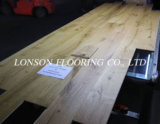 PEFC Certificated Oak Engineered Wood Flooring, Handscraped, Click, Oiled