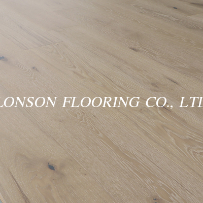 Popular Brushed White Washed UV Lac Oak Engineered Wood Flooring, Thickness 15/4mm