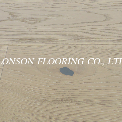 Popular Brushed White Washed UV Lac Oak Engineered Wood Flooring, Thickness 15/4mm