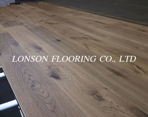 Duty Free 3 layers Oak Flooring to EU, Smoked, Handscraped, Natural Oil, Click