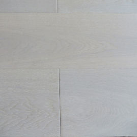 White Stained Russian Oak engineered hardwood flooring, premium AB grade