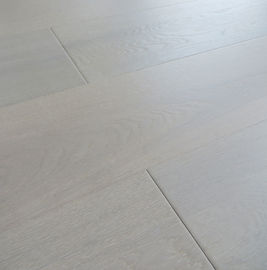 slight brushed white stained Russian Oak engineered hardwood flooring