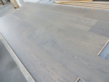 medium grey stained russian oak engineered wood flooring, different grades are available