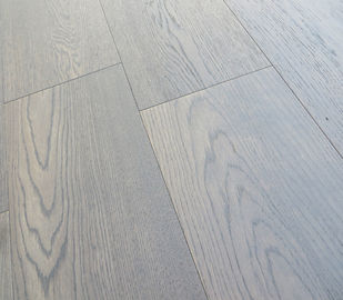 medium grey stained russian oak engineered wood flooring, different grades are available