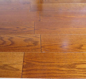 American Red Oak Solid Wood Flooring, smooth surface with red stained