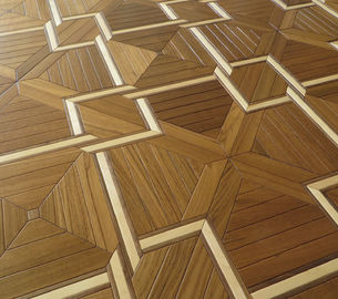 Art Parquetry tiles in teak/walnut and birch engineered wood flooring to USA