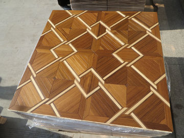 Art Parquetry tiles in teak/walnut and birch engineered wood flooring to USA