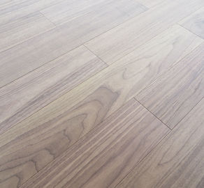 slight brushed American walnut engineered wood flooring, natural lacquer with matt finishing
