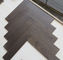 dark stained White Oak  herringbone/fishbone engineered wood flooring