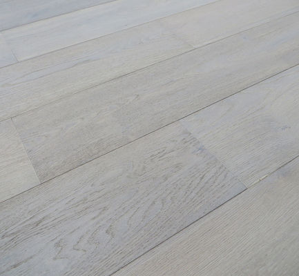 smoked and white stained Oak engineered flooring for rustic style