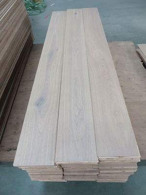 smoked and white stained Oak engineered flooring for rustic style