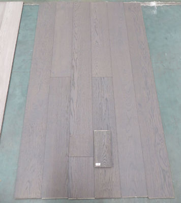 dark gray European Oak multi ply wood flooring with character grade