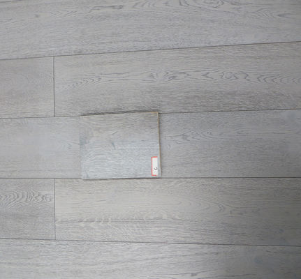 smoked Oak Engineered Wood Flooring with silver powder