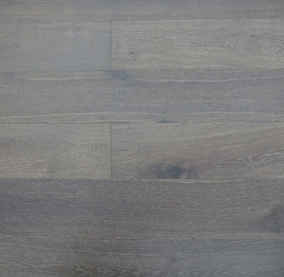 dark stained rustic Oak engineered parquet flooring