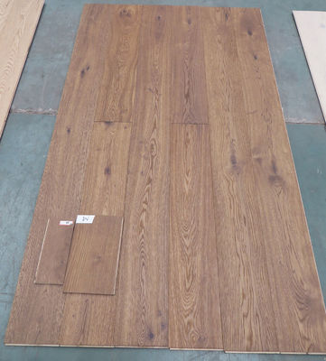 popular Smoked rustic Oak engineered parquet flooring, color M