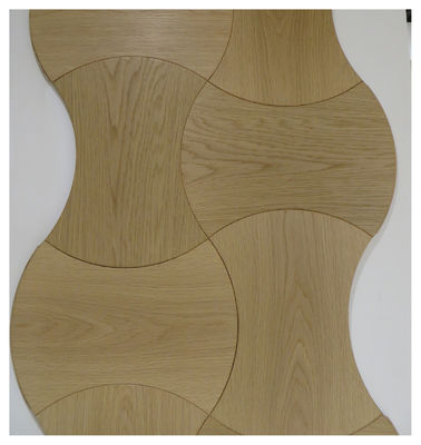Shaped Oak engineered parquet flooring with special and curved design