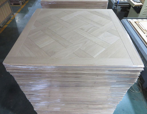 unfinished versailles oak engineered panels with internal bevels