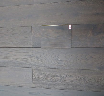 wide plank smoked &amp; brushed European Oak engineered wood flooring, color Q