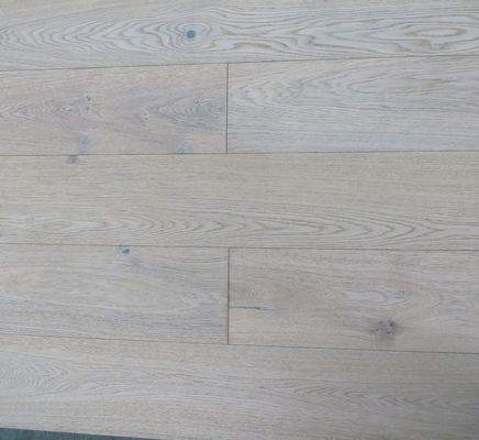 white stained brushed European Oak engineered wood flooring, color R