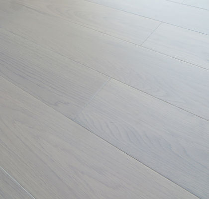 Premium Russian White Oak Engineered Wood Flooring, white stained, color E35