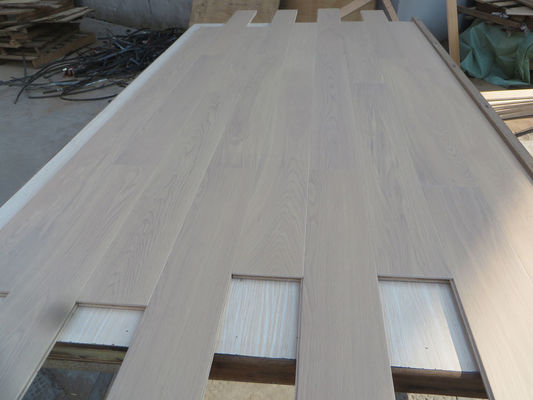 Premium Russian White Oak Engineered Wood Flooring, white stained, color E35