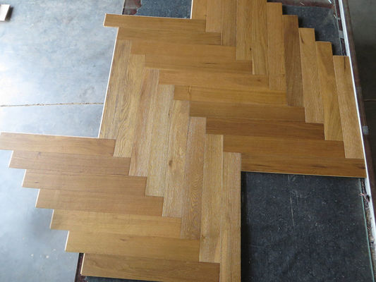 Smoked Oak Engineered Herringbone Parquet Flooring, color 21