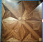 Metal Inlayed Parquet Wood Flooring, brass / stainless steel mixed with wood