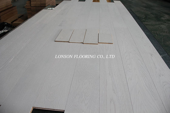 Pure White Stained Oak Multi-ply Engineered Wood Flooring