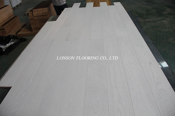 Pure White Stained Oak Multi-ply Engineered Wood Flooring