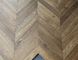 Dark Smoked &amp; Wax Oiled Chevron Oak Engineered Flooring Parquet to Euro