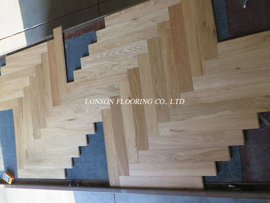 Natural Oak Herringbone Engineered Parquet Flooring, 600 X 70 X 10MM