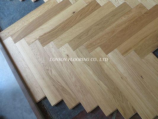 Natural Oak Herringbone Engineered Parquet Flooring, 600 X 70 X 10MM