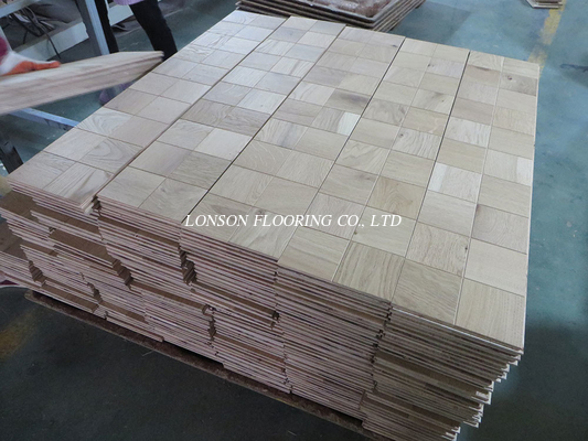 Mosaic Oak Engineered Parquet Flooring, Embossed,  Invisible Lacquer