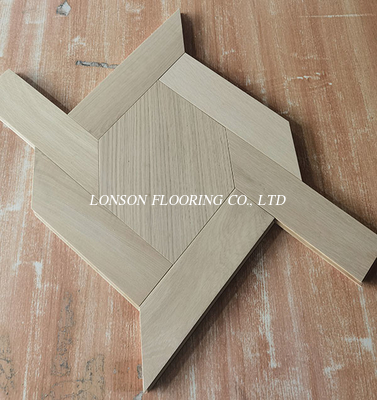 Shaped Oak Parquet Flooring, Hexagon &amp; Trapizium Parquet, Unfinished