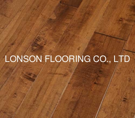 quality Chinese Maple Engineered Wood Flooring, handscraped & distressed surface factory